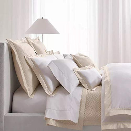 Ralph Lauren Full/Queen Duvet Cover Bowery/ Hollywood Cream and White Cotton