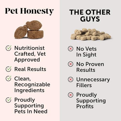Pet Honesty Hemp Calming Chews for Dogs - Dog Anxiety Relief, Dog Calming Treats with Hemp + Valerian Root, Melatonin for Dogs - Helps Aid with Thunder, Fireworks, Chewing & Barking