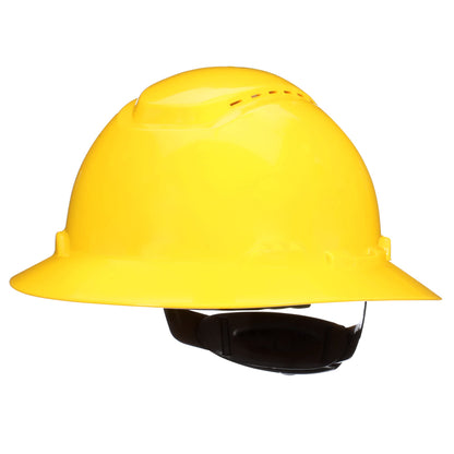 3M Hard Hat SecureFit H-800 Series Full Brim Style Safety Helmet with Uvicator Sensor, 4-Point Pressure Diffusion Ratchet Suspension, ANSI Z87.1