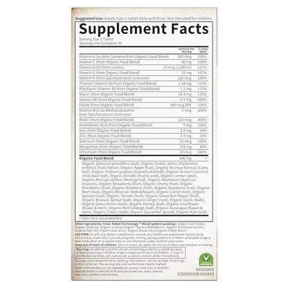 GARDEN OF LIFE Mykind Organics Multivitamin Tablets Bottle Women Vegan,Gluten Free Organic