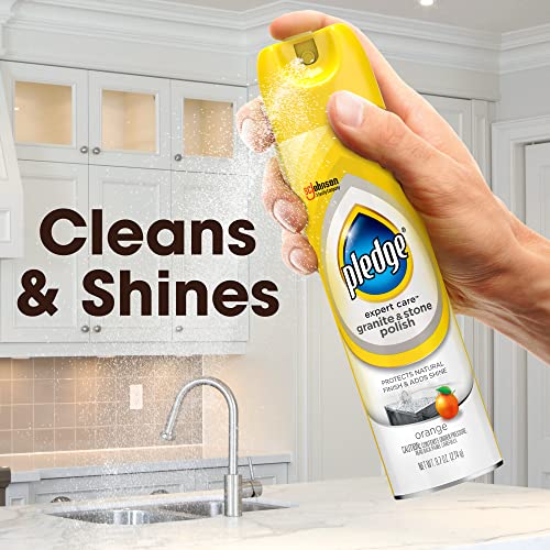 Pledge Granite and Marble Cleaner Spray, Citrus Sunshine, 1 Aerosol Spray, 9.7 oz