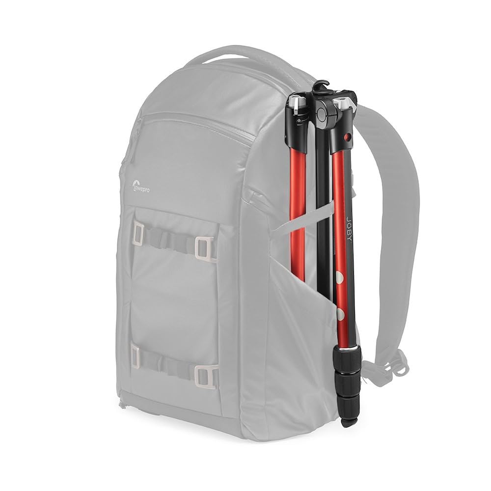 JOBY RangePod, Aluminium Traveller Camera/SmartphoneTripod with Ball Head, Universal Smartphone Clamp and Carrying Bag, for CSC,DSLR, Mirrorless, Mobile Phones, Red for Photo,Video, Vlogging, YouTube