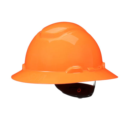 3M Hard Hat SecureFit H-800 Series Full Brim Style Safety Helmet with Uvicator Sensor, 4-Point Pressure Diffusion Ratchet Suspension, ANSI Z87.1