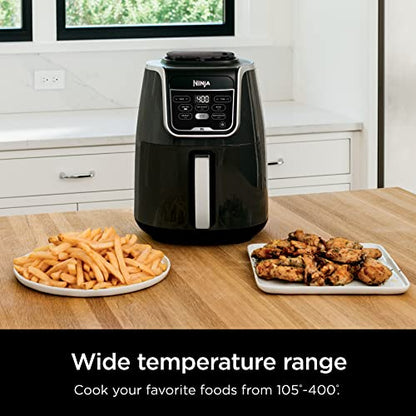 Ninja AF101 Air Fryer that Crisps, Roasts, Reheats, & Dehydrates, for Quick, Easy Meals, 4 Quart Capacity, & High Gloss Finish, Grey