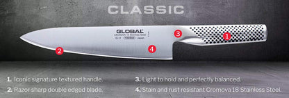 Global Knives Global 7" Hollow Ground Vegetable Knife, L, Silver