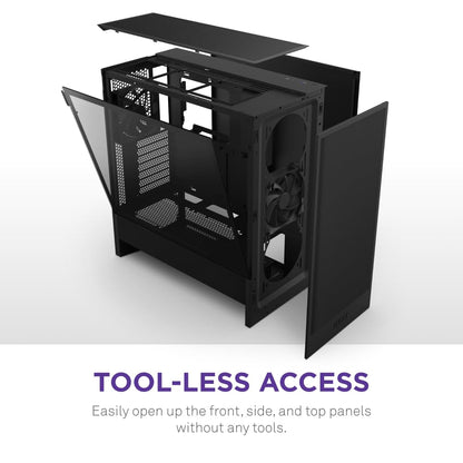 NZXT H510 Elite - CA-H510E-B1 - Premium Mid-Tower ATX Case PC Gaming Case - Dua