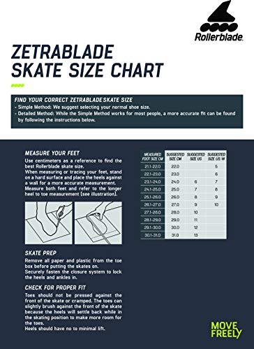 Rollerblade Zetrablade Women's Adult Fitness Inline Skate, Black and Light Blue, Performance Inline Skates