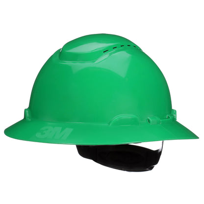 3M Hard Hat SecureFit H-800 Series Full Brim Style Safety Helmet with Uvicator Sensor, 4-Point Pressure Diffusion Ratchet Suspension, ANSI Z87.1