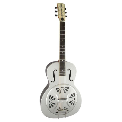 Gretsch G9221 Bobtail Round-Neck Acoustic and Electric Steel Body Spider Cone Resonator Guitar (Weathered Pump House Roof)