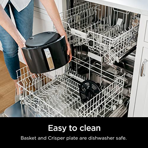 Ninja AF101 Air Fryer that Crisps, Roasts, Reheats, & Dehydrates, for Quick, Easy Meals, 4 Quart Capacity, & High Gloss Finish, Grey