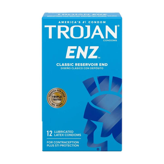 Trojan-enz Lubricated Latex Condoms 12 Ea (Pack of 4)