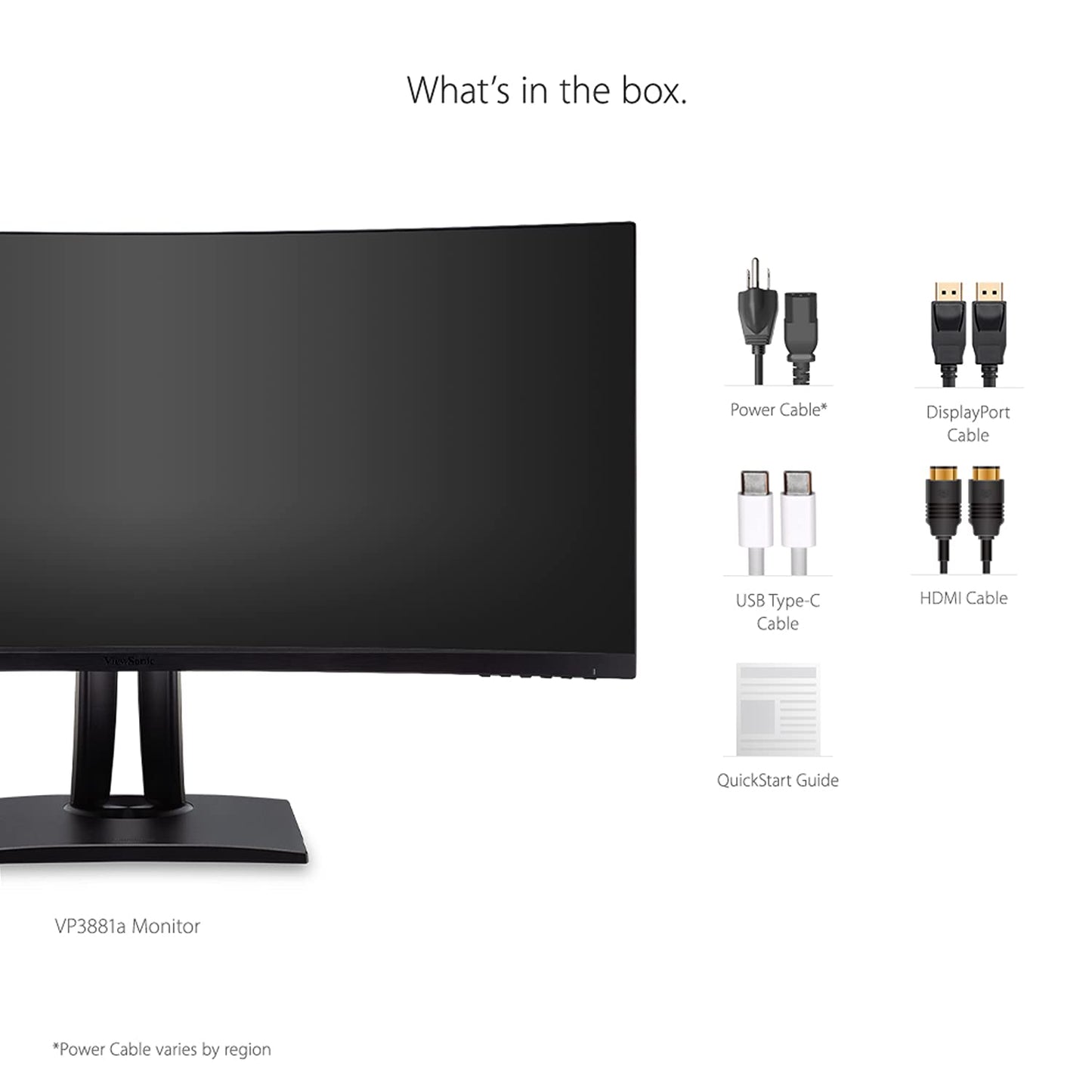 ViewSonic 1440p Ultrawide ColorPro Monitor, Curved Display with 100% sRGB and P