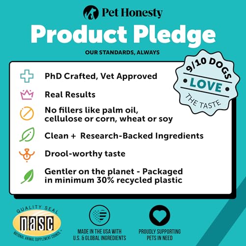 Pet Honesty Hemp Calming Chews for Dogs - Dog Anxiety Relief, Dog Calming Treats with Hemp + Valerian Root, Melatonin for Dogs - Helps Aid with Thunder, Fireworks, Chewing & Barking