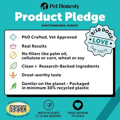 Pet Honesty Hemp Calming Chews for Dogs - Dog Anxiety Relief, Dog Calming Treats with Hemp + Valerian Root, Melatonin for Dogs - Helps Aid with Thunder, Fireworks, Chewing & Barking