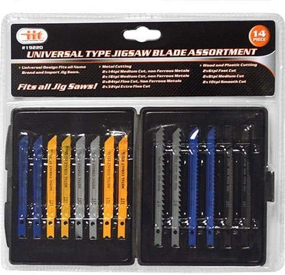 IIT 19220 14Pc Universal Jig Saw Blade Assortment,