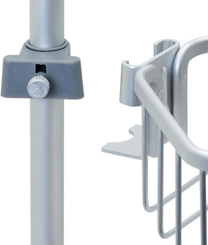 Zenna Home Tension Pole Corner Rust Resistant Shower Caddy in Satin Chrome