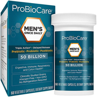 Men's Once Daily Probiotic - Digestive Health - 50 Billion CFUs (60 Capsules)