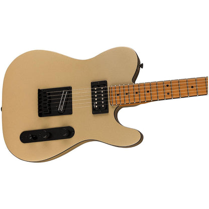 Squier Contemporary RH Telecaster Electric Guitar, with 2-Year Warranty, Shoreline Gold, Roasted Maple Fingerboard, None Pickguard