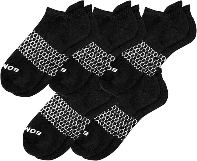 BOMBAS Women's Originals Black Ankle Socks, 5 pack Size Medium