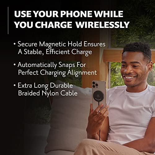 Courant MAG:1 Wireless Charging Station (Camel) - Qi-Certified - Compatible with MagSafe iPhone 13, 12, 11, X, SE, Galaxy S21, S20, Note, AirPods/Pro