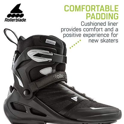 Rollerblade Zetrablade Men's Adult Fitness Inline Skate, Black and Silver