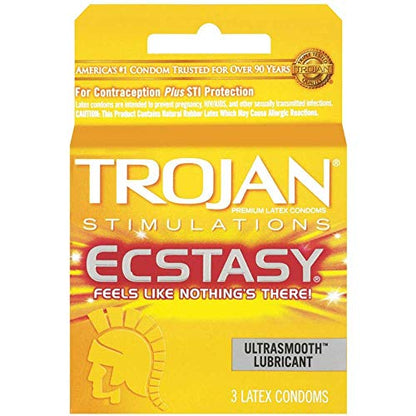 Trojan Ecstasy Ultra Ribb Size 3ct Trojan Ecstasy Ultra Ribbed 3ct