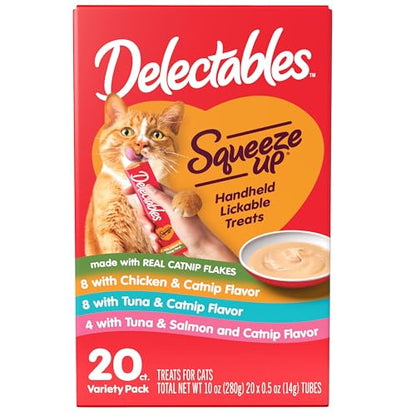 Hartz Delectables Squeeze Up Catnip Flavor Interactive Lickable Wet Cat Treats