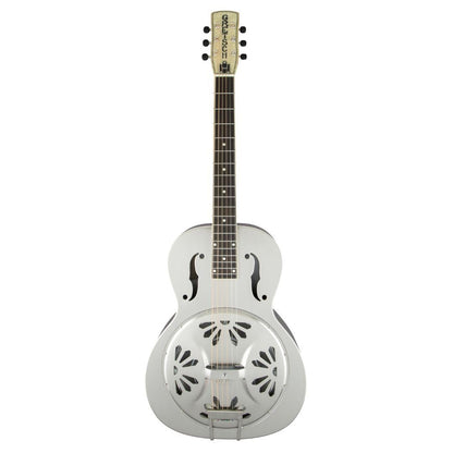 Gretsch G9221 Bobtail Round-Neck Acoustic and Electric Steel Body Spider Cone Resonator Guitar (Weathered Pump House Roof)