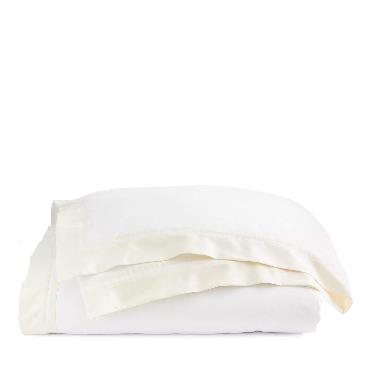 Ralph Lauren Full/Queen Duvet Cover Bowery/ Hollywood Cream and White Cotton