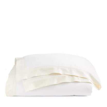 Ralph Lauren Full/Queen Duvet Cover Bowery/ Hollywood Cream and White Cotton