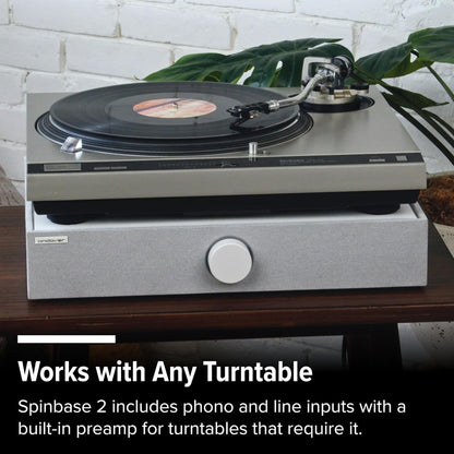 Speaker System Turntable Phono Bluetooth Optical Input Remote Black Andover