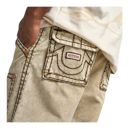 True Religion Carpenter Pants Big T & Super T Baggy Cargo Pants, Black or Canvas