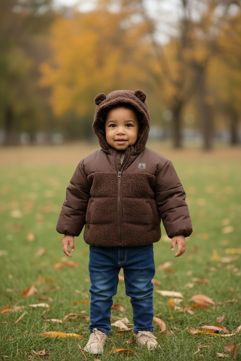 NEW GAP Baby & Toddler Recycled Sherpa Bear Puffer Jacket #845173