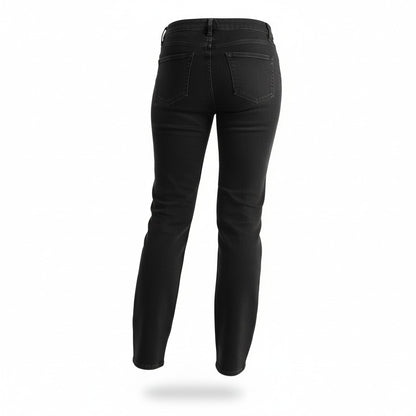 LIZ CLAIBORNE LANA HIGH RISE STRAIGHT LEG BLACK WASH DENIM JEANS - NWT