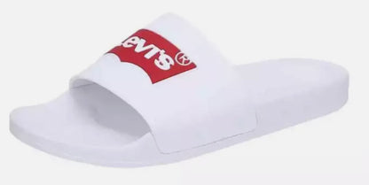 Levi's Men's Batwing Logo Slide Sandals White Size 13