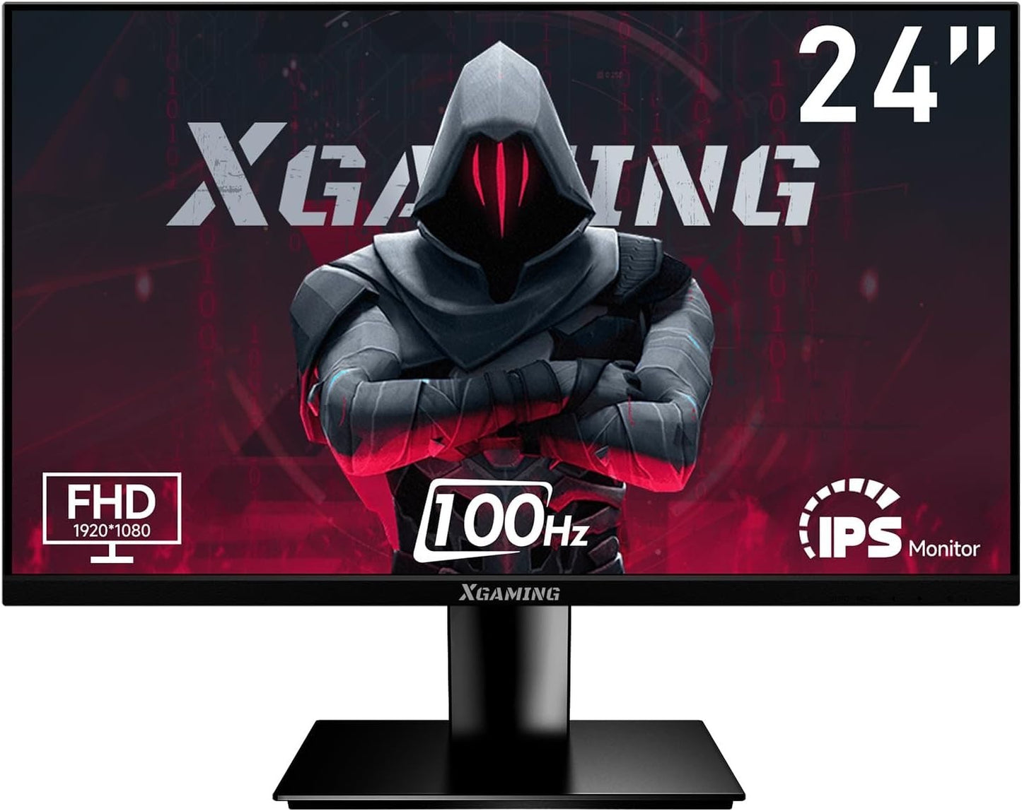 24 Inch Monitor, FHD 100Hz 1080P, IPS 16:9 Frameless Computer Monitor, 99% sR...