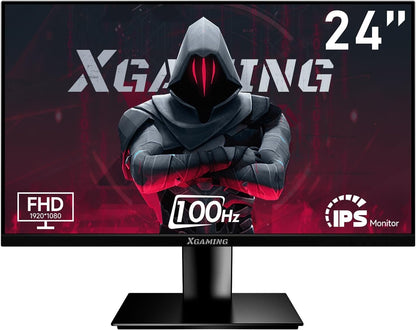 24 Inch Monitor, FHD 100Hz 1080P, IPS 16:9 Frameless Computer Monitor, 99% sR...