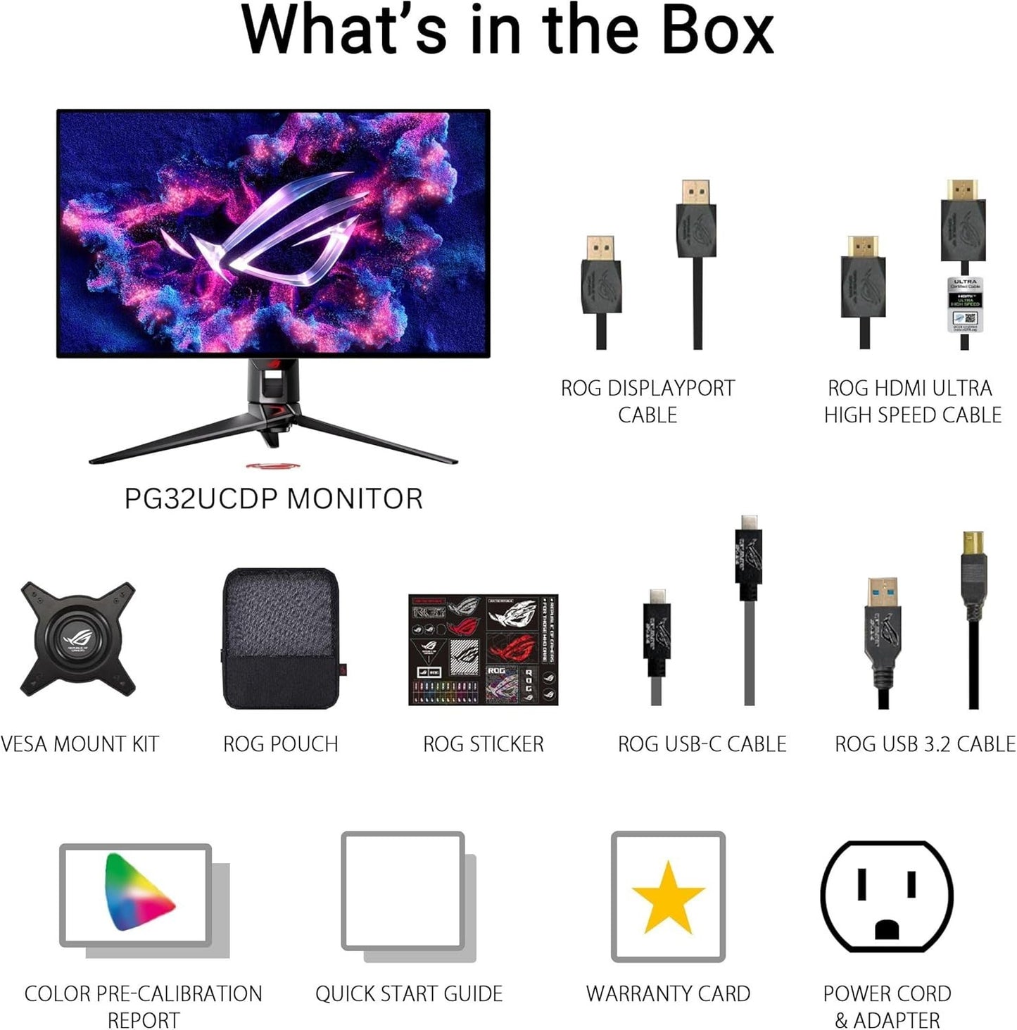 ASUS ROG Swift 32” 4K OLED Gaming Monitor (PG32UCDP) New!!!