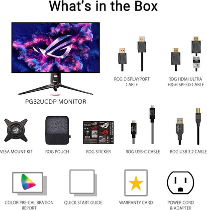 ASUS ROG Swift 32” 4K OLED Gaming Monitor (PG32UCDP) New!!!