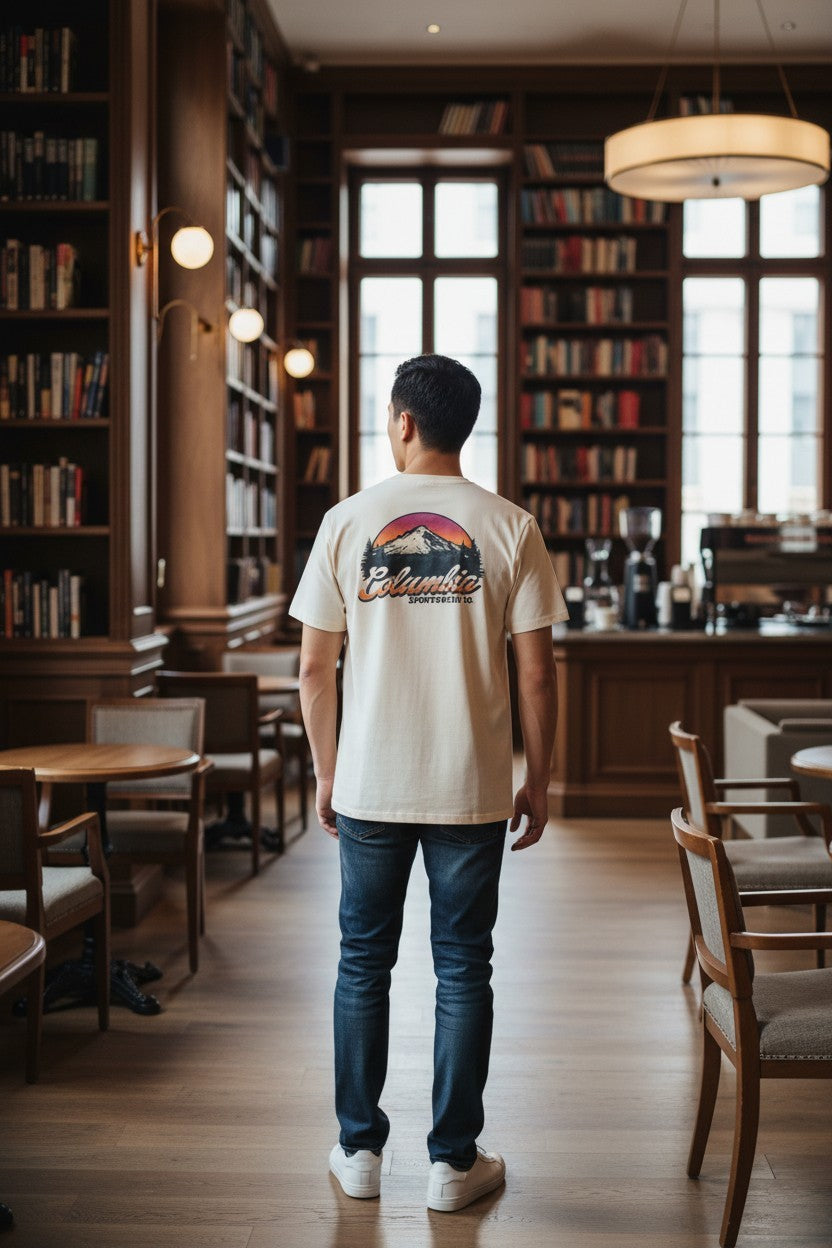 Columbia Men's CSC Kranston SS Tee | Color = Chalk | Size L & XL