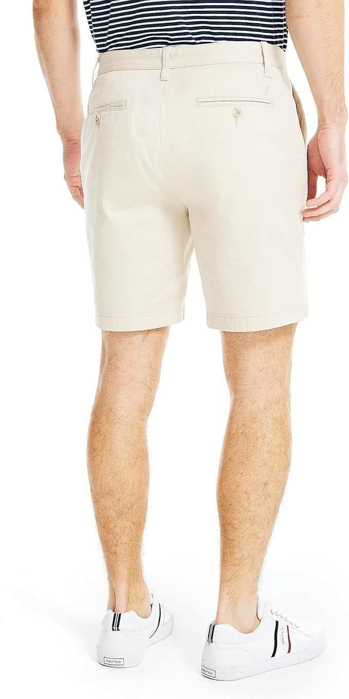 Nautica Mens Deck Shorts, 8.5" inseam, Classic Fit, Nautica Stone, 32W, NEW
