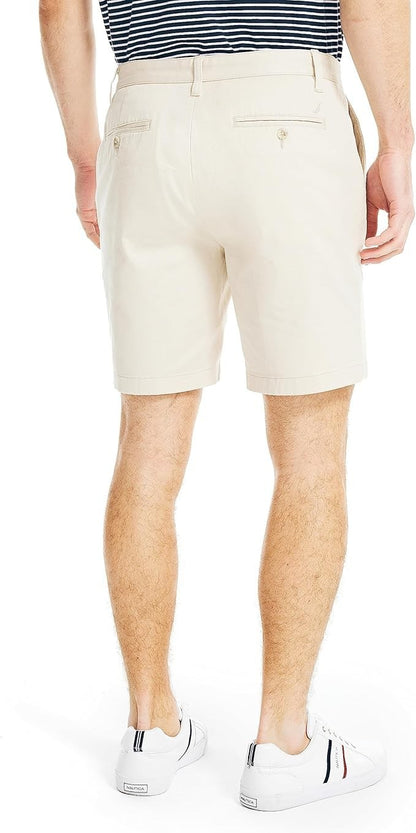 Nautica Mens Deck Shorts, 8.5" inseam, Classic Fit, Nautica Stone, 32W, NEW