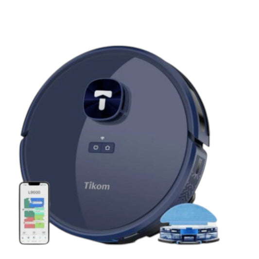 Tikom L9000 Robot Vacuum and Mop Combo Black Lidar Navigation