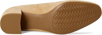 COLE HAAN Goto Shayla Block Heel Pump Women's Size US 9.5 B - Tuscan Sand