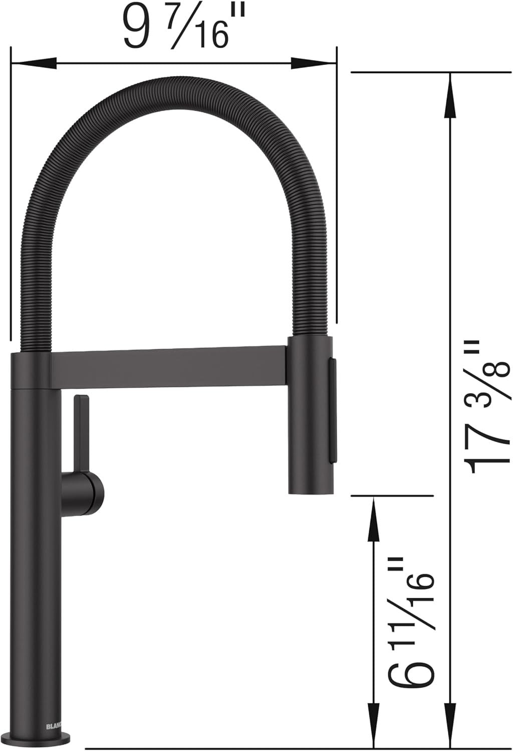Blanco 527481 Culina II Mini Semi-Pro Kitchen Faucet - 1.5 GPM - Matte Black