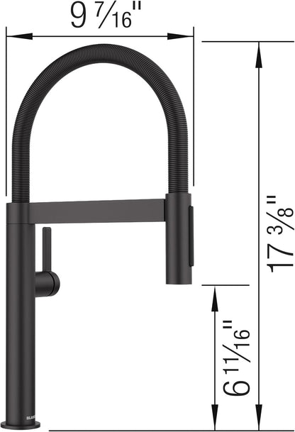 Blanco 527481 Culina II Mini Semi-Pro Kitchen Faucet - 1.5 GPM - Matte Black