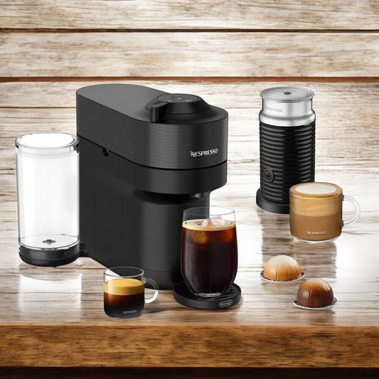 Nespresso Vertuo Pop+ Combination Espresso and Coffee Maker with Milk Frother