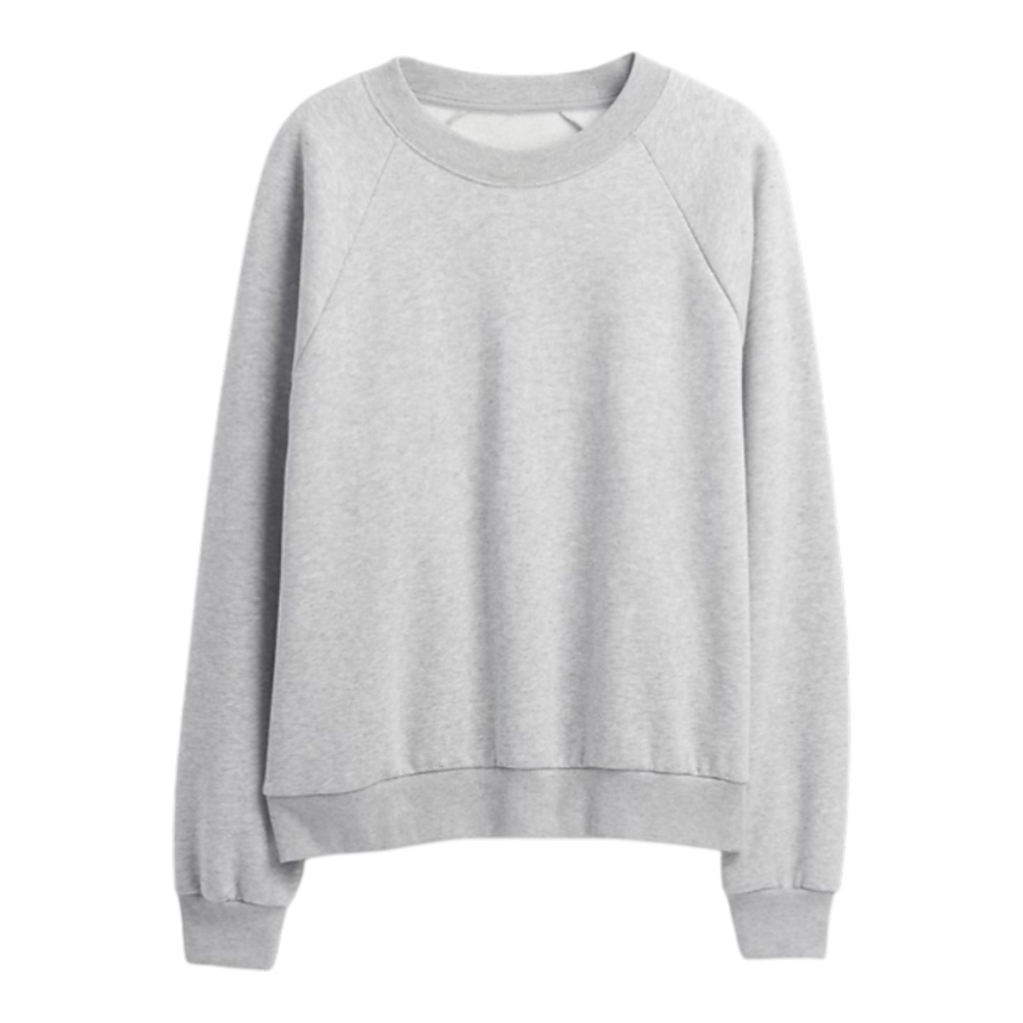 GAP Vintagesoft Raglan Sweatshirt Womens Size S Heather Light Black Boxy NEW