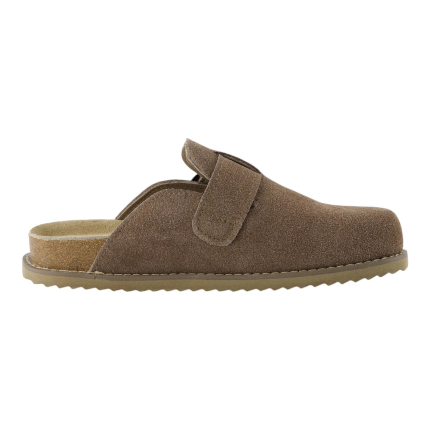 Women's Suede Clogs Adjustable Buckle Slip on Footbed Home Clog Slippers