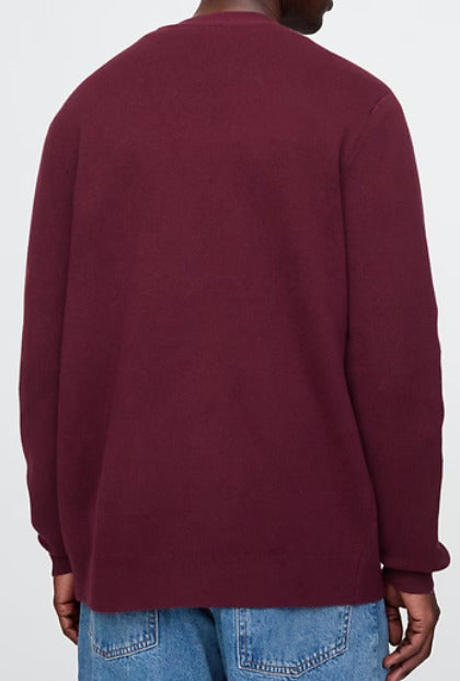Gap Cashsoft Pocket Cardigan Dark Maroon - Size Large